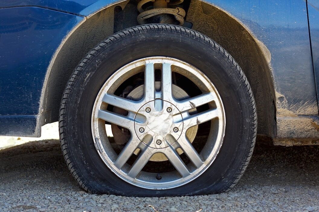 rental car flat tire